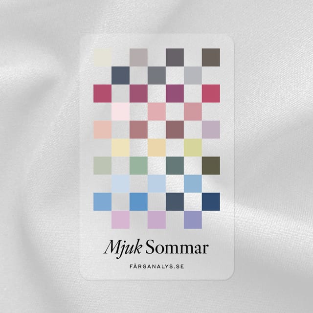 Fargekort i pleksiglass: Myk Sommer